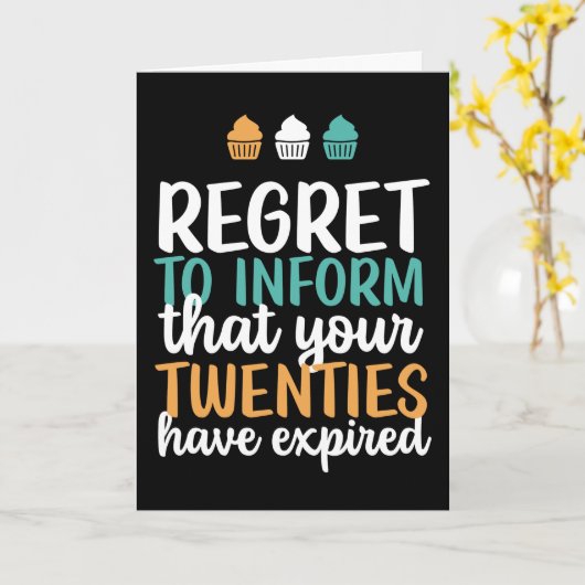 20代が30歳おもしろいの誕生日 カード (黄色い花)