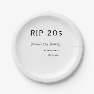 20代にさようなら 21歳の誕生日 おしゃれ シンプル ブランシュ デート ペーパープレート