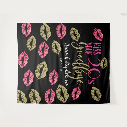 20代に別れを告げる写真小道具 仮想パーティー タペストリー (正面(横))