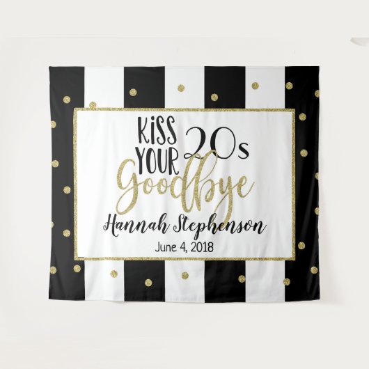 20代に別れを告げる 30歳の誕生日写真プロップ タペストリー (正面(横))