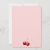 20代のさくらんぼを結ぶMartini 30歳の誕生日 招待状 (裏面)