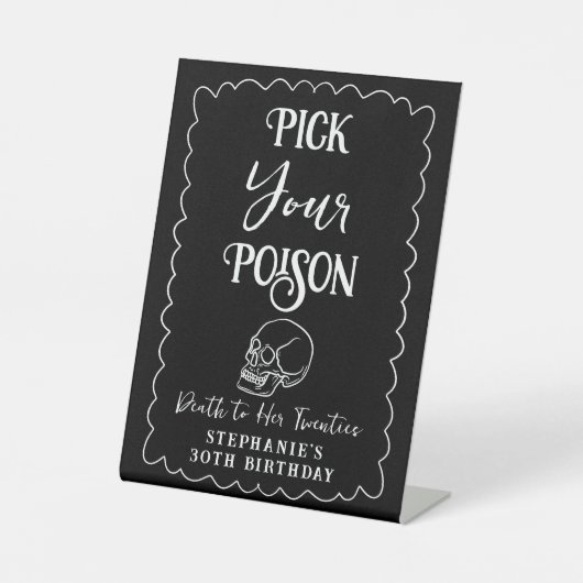 20代のスカルバー 台座サイン (正面)