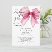 20代のピンクボウ30歳の誕生日 招待状 (スタンド正面)