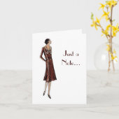 20代のファッションカード カード (黄色い花)