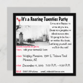 20代の大騒ぎ禁止テーマパーティー 招待状 (正面/裏面)