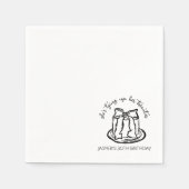 20代の弓をテーマにした誕生日 スタンダードカクテルナプキン (正面)