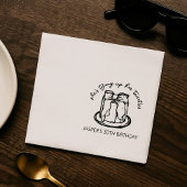 20代の弓をテーマにした誕生日 スタンダードカクテルナプキン