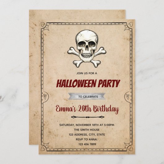 20代の招待に死を サンキューカード (正面/裏面)