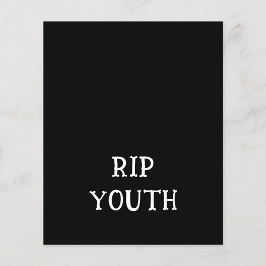 20代の招待状に予算死 (裏面)