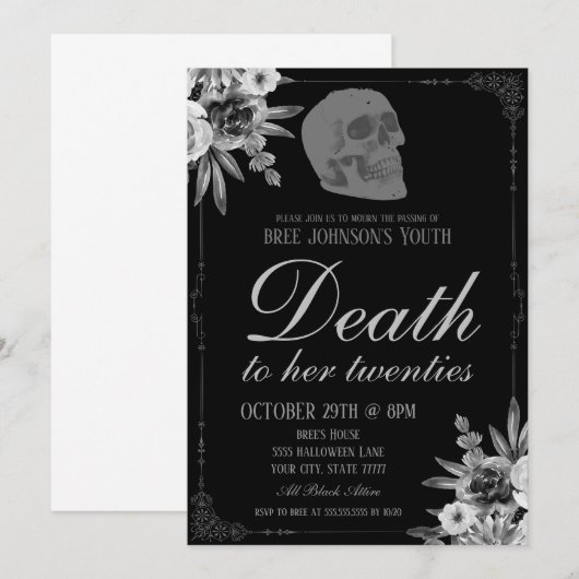 20代の招待状 招待状 (正面/裏面)