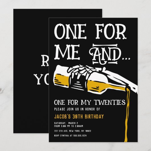 20代の招待状 招待状 (正面/裏面)