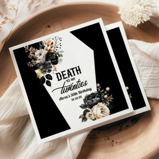 20代の死フローラ30歳の誕生日パーティー スタンダードカクテルナプキン