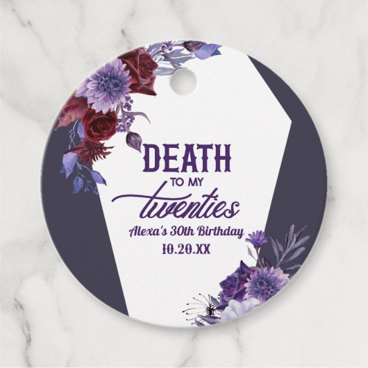 20代の死フローラ30歳の誕生日パーティー フェイバータグ (正面)