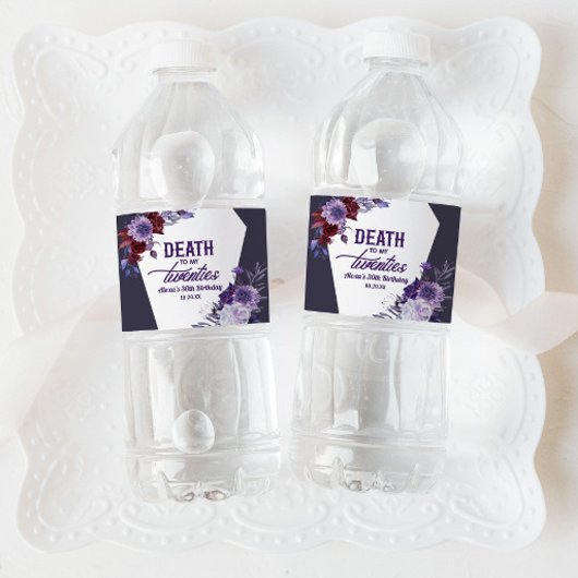 20代の死フローラ30歳の誕生日パーティー ペットボトルラベル