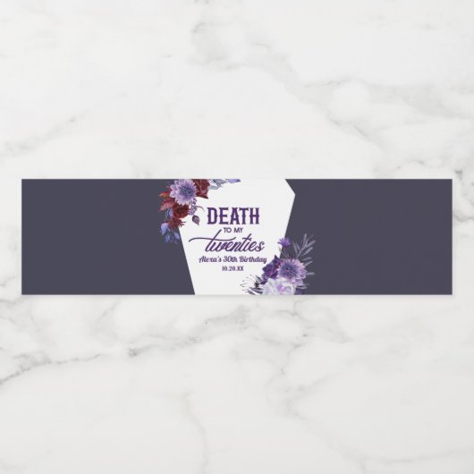 20代の死フローラ30歳の誕生日パーティー ペットボトルラベル (シングルラベル)