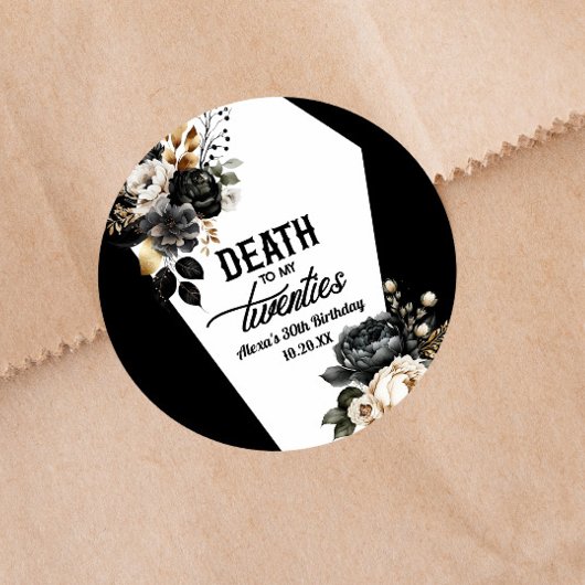 20代の死フローラ30歳の誕生日パーティー ラウンドシール