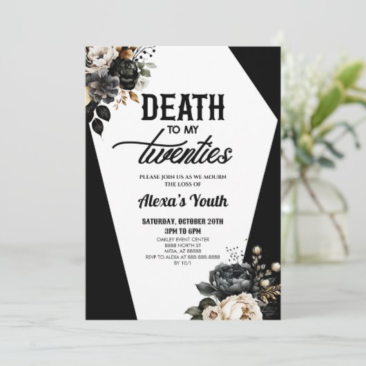 20代の死フローラ30歳の誕生日パーティー 招待状 (スタンド正面)