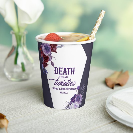 20代の死フローラ30歳の誕生日パーティー 紙コップ (インサイチュ)