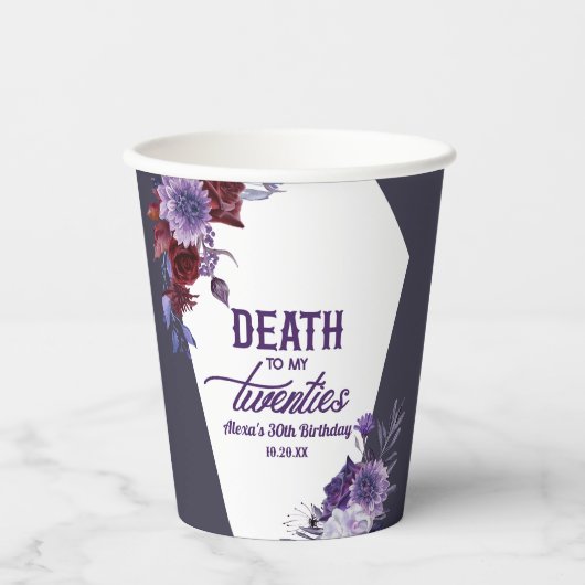 20代の死フローラ30歳の誕生日パーティー 紙コップ (正面)
