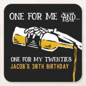 20代の死 スクエアペーパーコースター (正面)