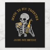 20代の死 ワインラベル (シングルラベル)