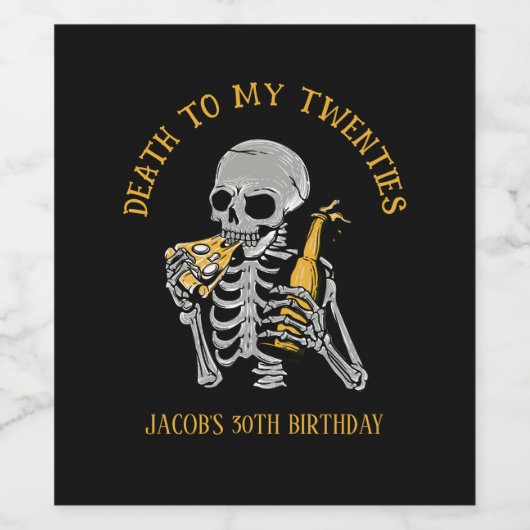 20代の死 ワインラベル (シングルラベル)