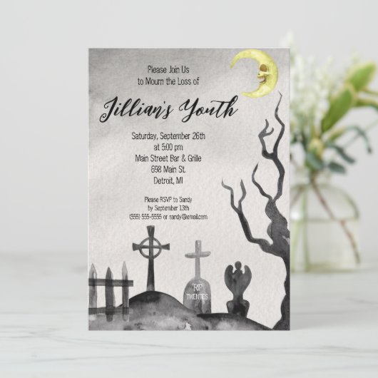 20代の若者の死と誕生日パーティー 招待状 (スタンド正面)