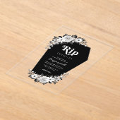 20代よ、さようなら 面白い 透明な30歳の誕生日 アクリル招待状 (レイダウン)