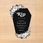 20代よ、さようなら 面白い 透明な30歳の誕生日 アクリル招待状 (正面)