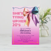 20代を締めくくるレトロ90年代風30歳の誕生日パーティー 招待状 (スタンド正面)