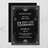 20代アールデコ大晦日パーティー 招待状 (正面/裏面)