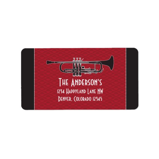 20代トランペットの住所を揺り結婚動かす ラベル (正面)