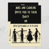 20代フラッパーパーティの招待状 招待状 (正面/裏面)