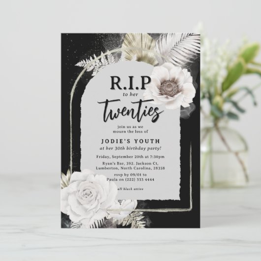 20代フローラ30歳の誕生日 招待状 (スタンド正面)