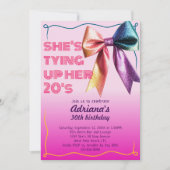 20代レトロ90代30歳の誕生日パーティー 招待状 (正面)