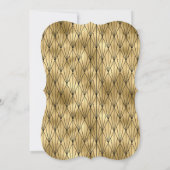 20代大晦日の大晦日金ゴールドアールデコ 招待状 (裏面)