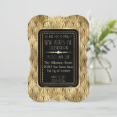 20代大晦日の大晦日金ゴールドアールデコ 招待状 (スタンド正面)