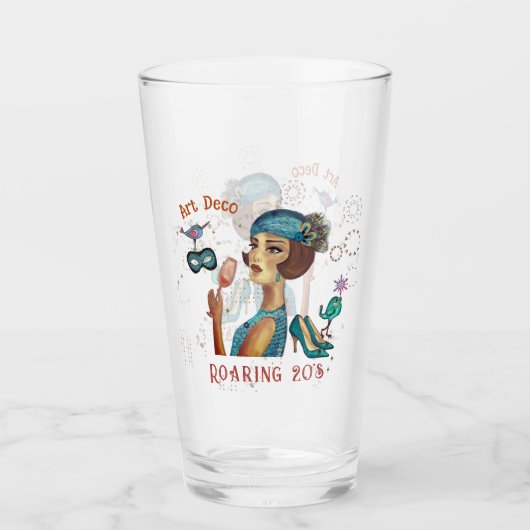 20代復活アールデコ タンブラーグラス (正面)