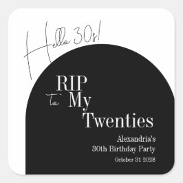 20代終了 30代スタート 30歳誕生日パーティー スクエアシール