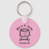 20代30歳の誕生日を迎えるブラックボウ キーホルダー (正面)