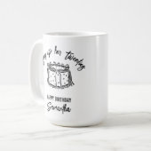 20代30歳の誕生日を迎えるブラックボウ コーヒーマグカップ (正面左)