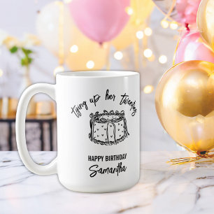 20代30歳の誕生日を迎えるブラックボウ コーヒーマグカップ