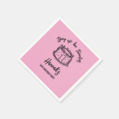 20代30歳の誕生日を迎えるブラックボウ スタンダードカクテルナプキン (角)