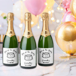 20代30歳の誕生日を迎えるブラックボウ スパークリングワインラベル