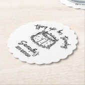 20代30歳の誕生日を迎えるブラックボウ ペーパーコースター (アングル)