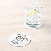 20代30歳の誕生日を迎えるブラックボウ ペーパーコースター (インサイチュ)