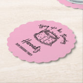 20代30歳の誕生日を迎えるブラックボウ ペーパーコースター (アングル)