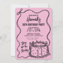 20代30歳の誕生日を迎えるブラックボウ 招待状