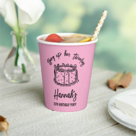 20代30歳の誕生日を迎えるブラックボウ 紙コップ