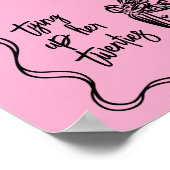 20代30歳の誕生日サインを結ぶブラックボウ ポスター (角)